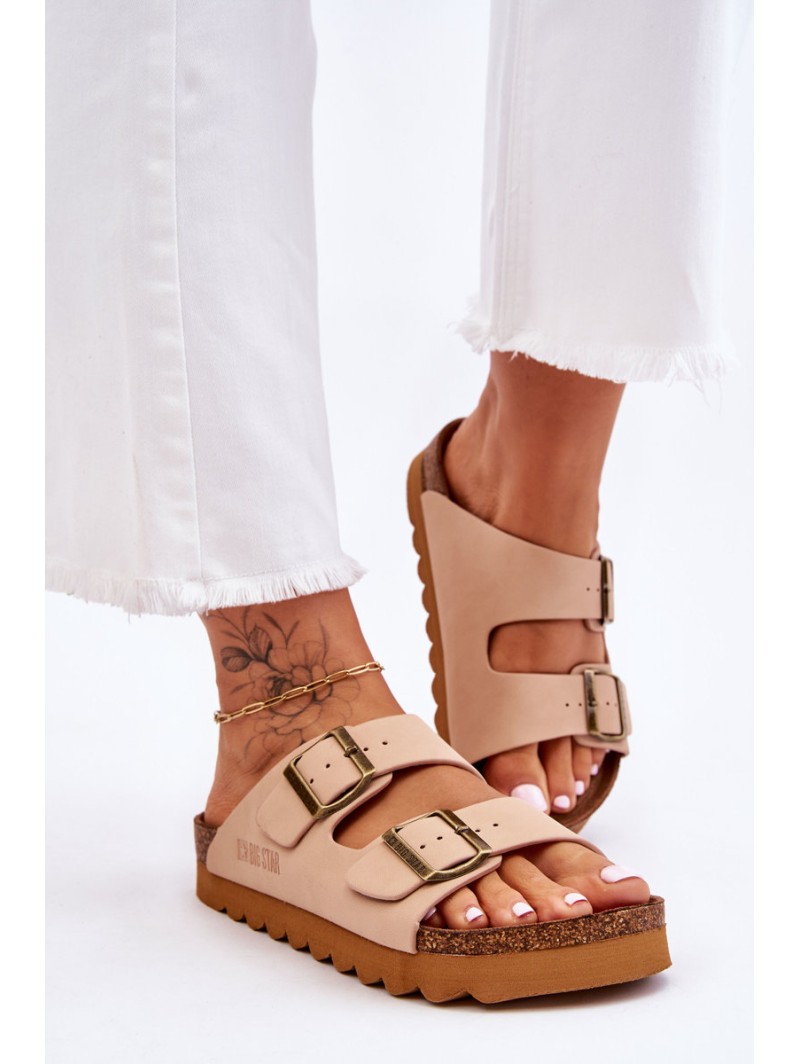 Classic Women's Big Star Slippers LL274478 Beige