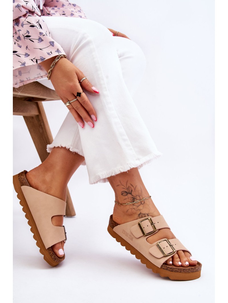 Classic Women's Big Star Slippers LL274478 Beige