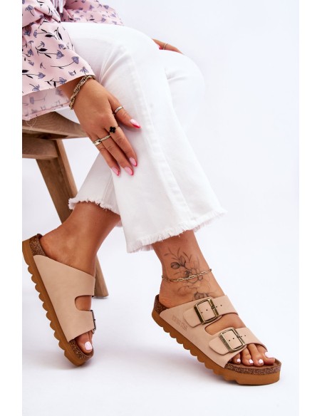 Classic Women's Big Star Slippers LL274478 Beige