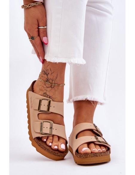 Classic Women's Big Star Slippers LL274478 Beige