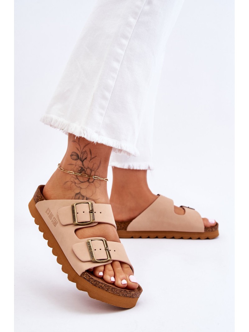 Classic Women's Big Star Slippers LL274478 Beige