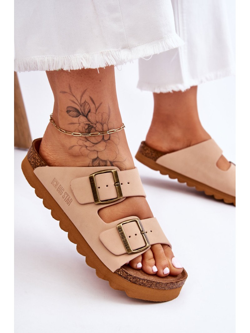 Classic Women's Big Star Slippers LL274478 Beige