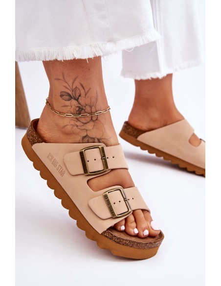 Classic Women's Big Star Slippers LL274478 Beige