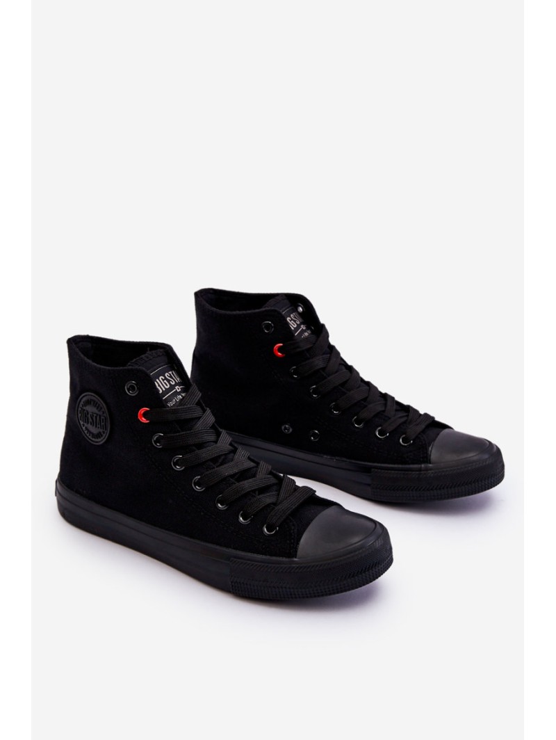 Women's Classic High Sneakers Big Star T274033 Black