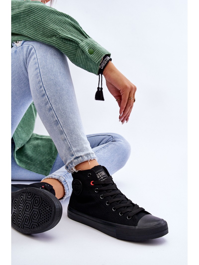 Women's Classic High Sneakers Big Star T274033 Black