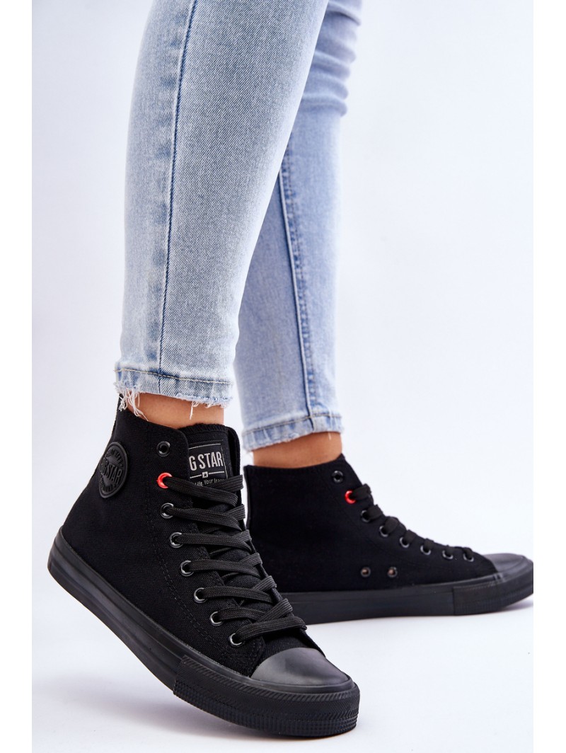 Women's Classic High Sneakers Big Star T274033 Black