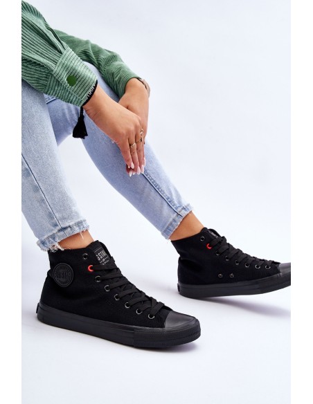 Women's Classic High Sneakers Big Star T274033 Black