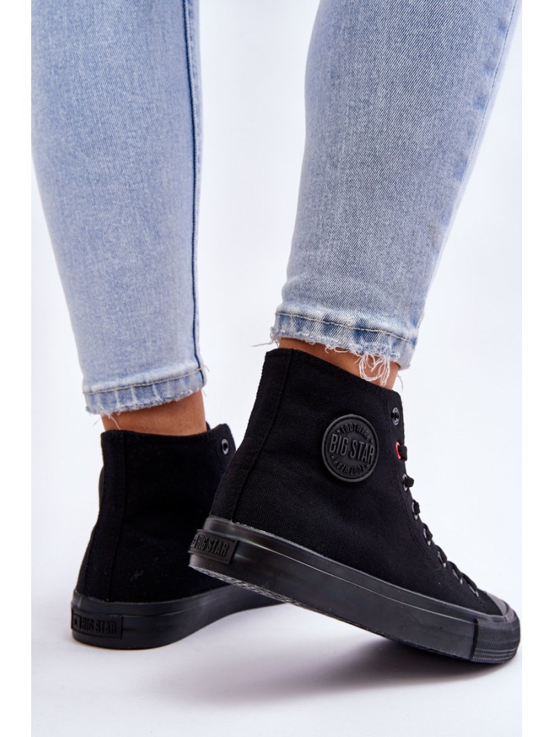 Women's Classic High Sneakers Big Star T274033 Black