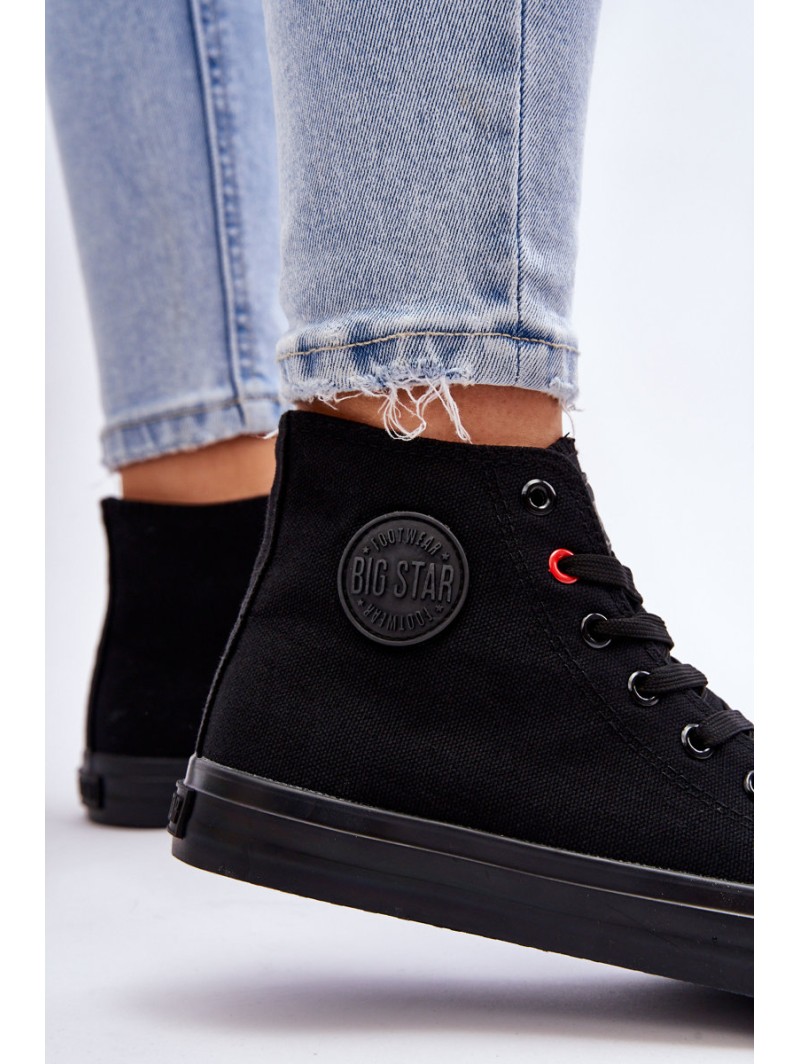 Women's Classic High Sneakers Big Star T274033 Black