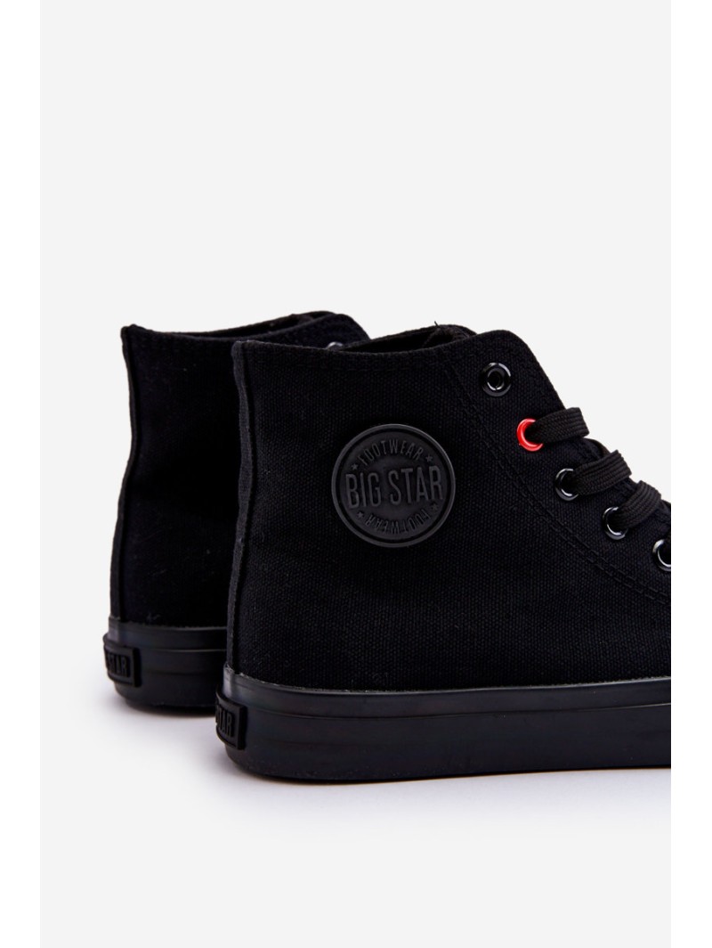 Women's Classic High Sneakers Big Star T274033 Black