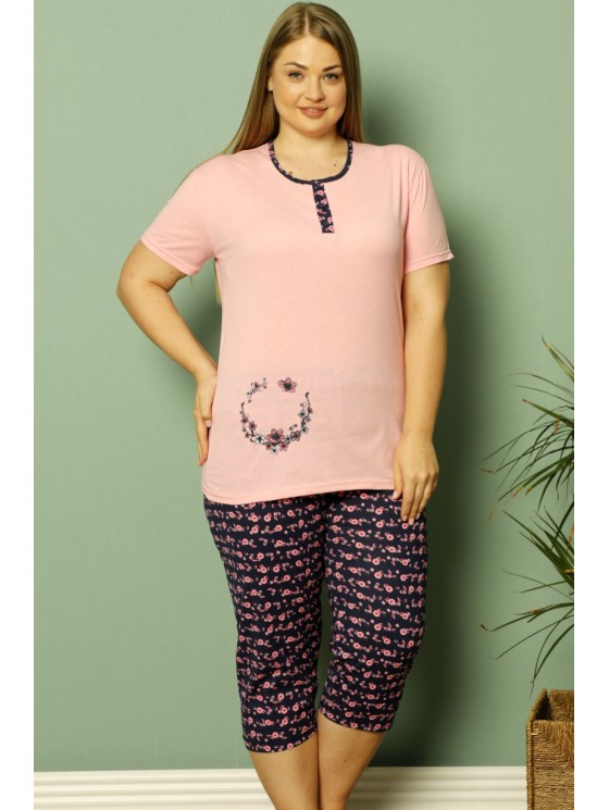 Liela izmēra pidžama ar īsām piedurknēm