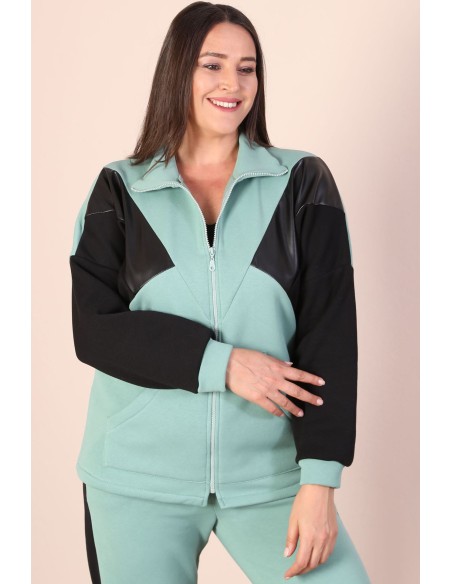 Moteriškas treningas su užtrauktuku