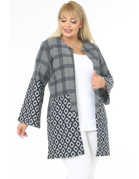 Jacquard taskutega jakk