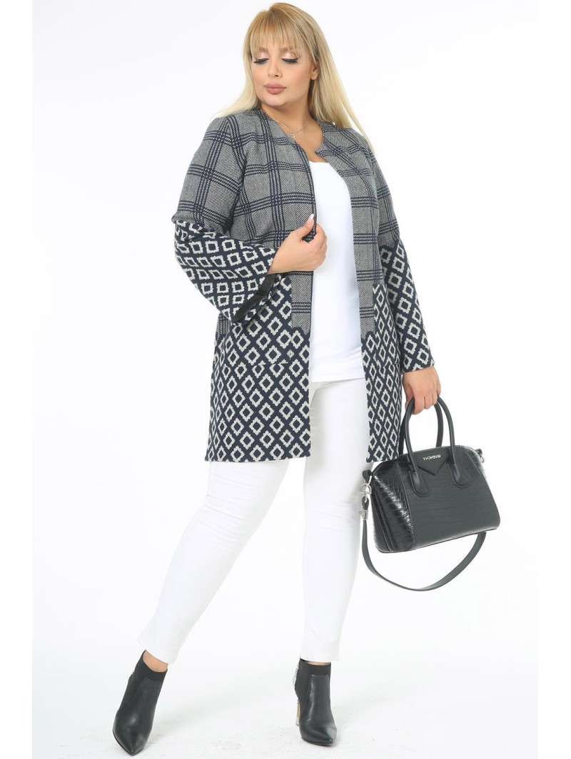 Жаккардовый жакет с карманами