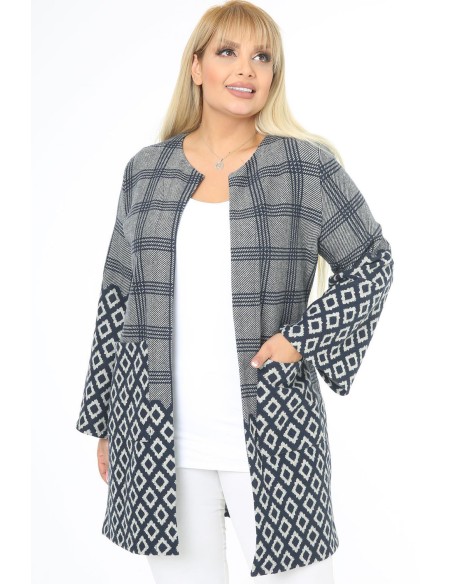 Jacquard taskutega jakk