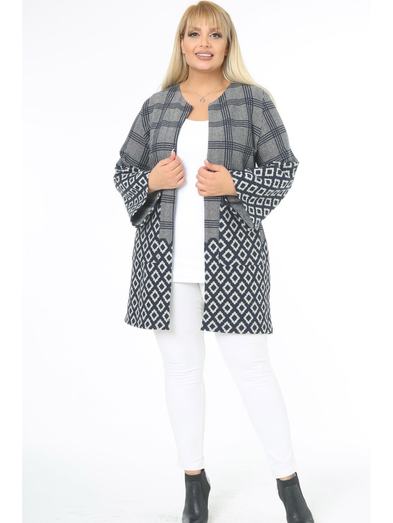 Жаккардовый жакет с карманами