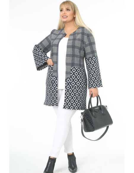 Žakarda jaka ar kabatām