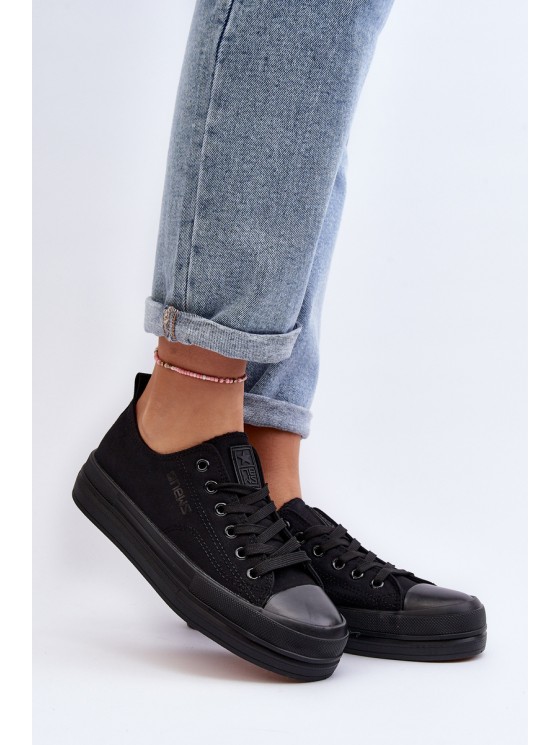 Women's Fabric Sneakers Black Staneva 2