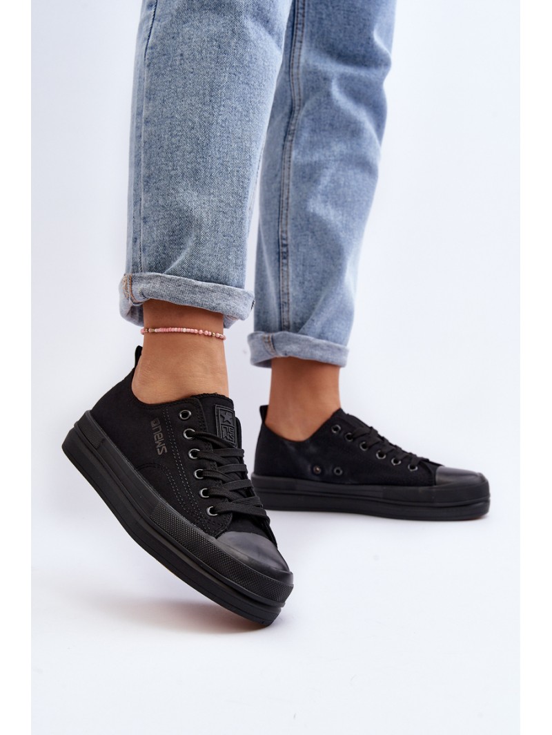 Women's Fabric Sneakers Black Staneva Women's Fabric Sneakers Black Staneva