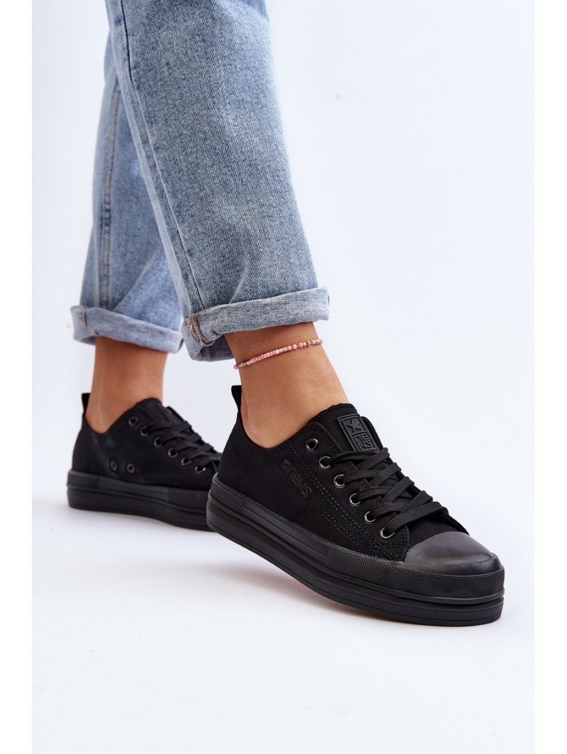 Women's Fabric Sneakers Black Staneva Women's Fabric Sneakers Black Staneva