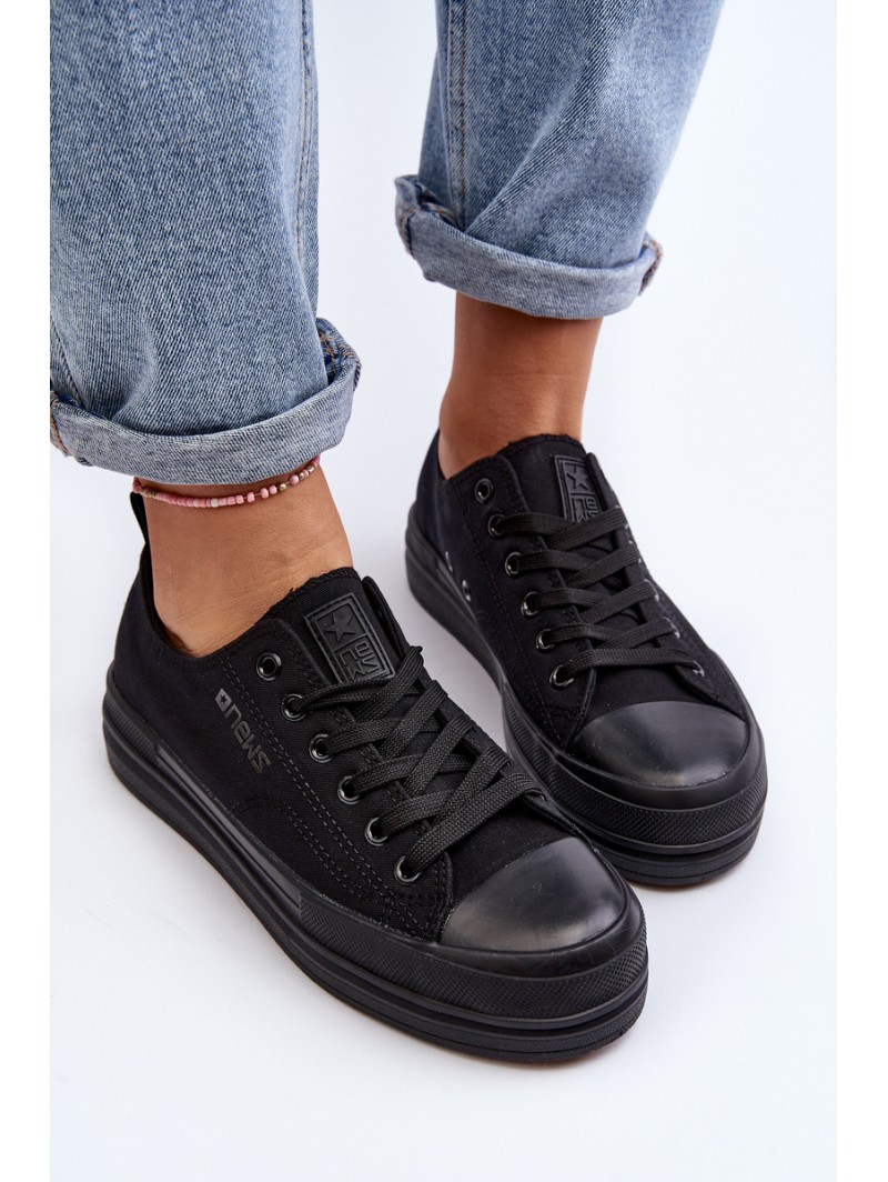 Women's Fabric Sneakers Black Staneva Women's Fabric Sneakers Black Staneva