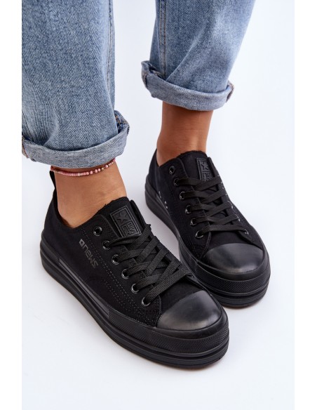 Women's Fabric Sneakers Black Staneva