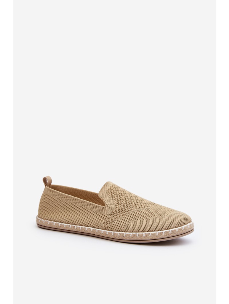 Smėlio spalvos užsegamos espadrilles