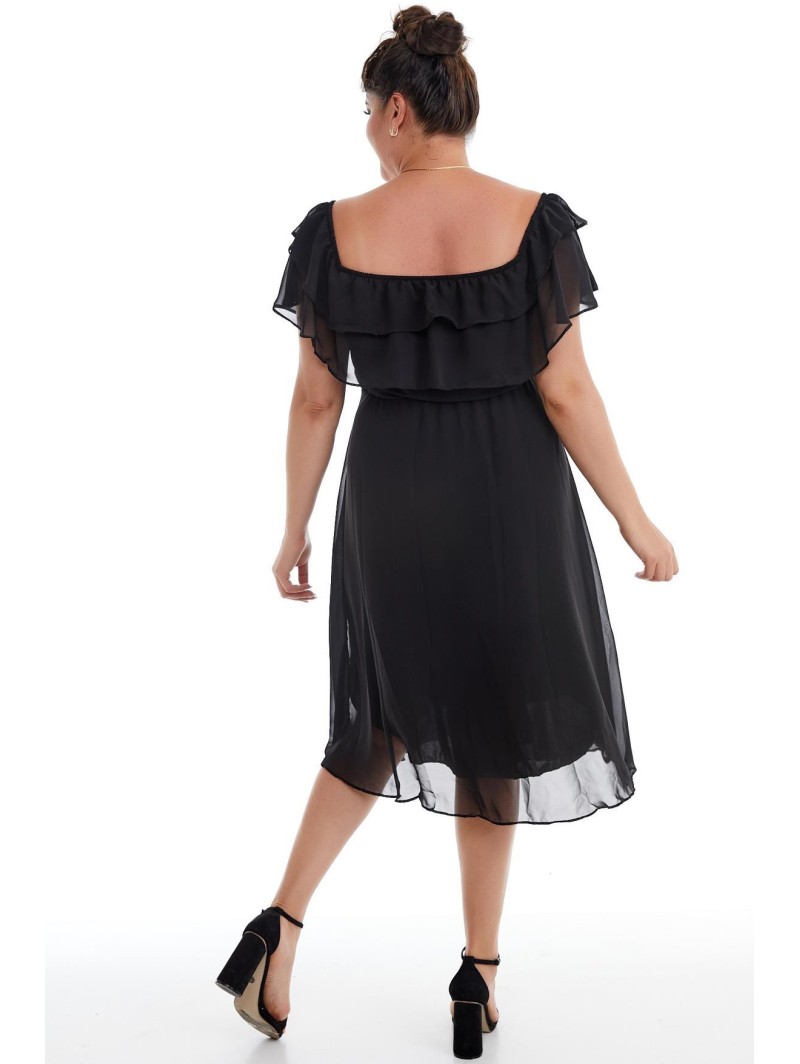 Juoda suknelė su dirželiu Juoda suknelė su dirželiu