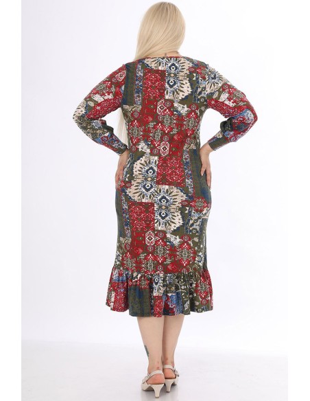 Švelni raštuota suknelė