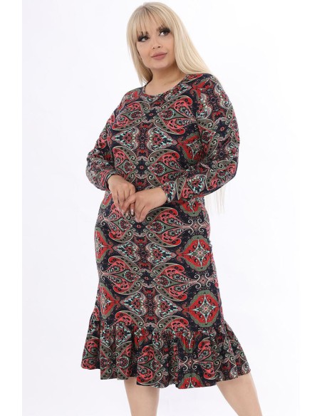 Švelni raštuota suknelė