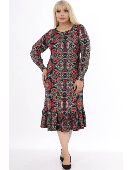 Švelni raštuota suknelė