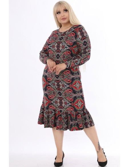 Švelni raštuota suknelė