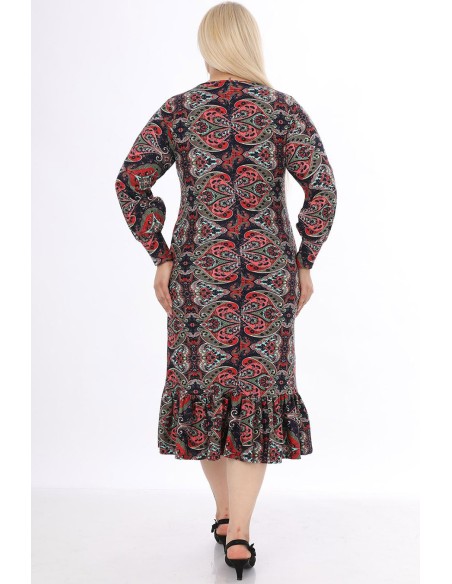 Švelni raštuota suknelė