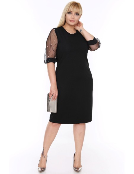 Черное классическое платье