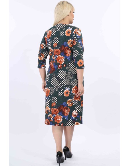 Puķu kleita ar kabatām