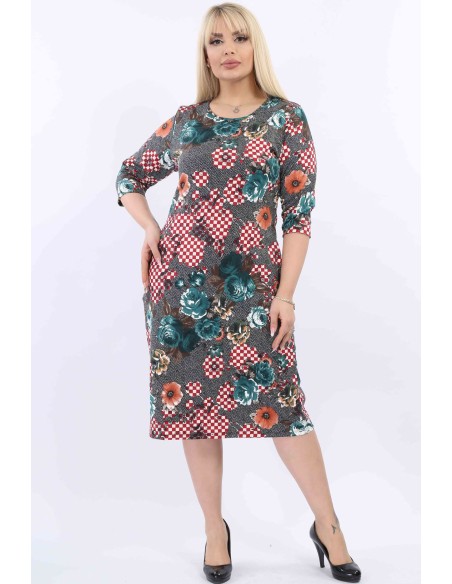 Цветочное платье с карманами