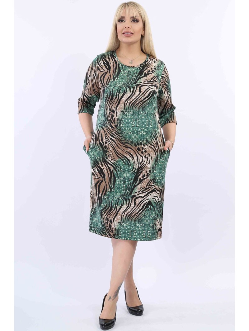 Žalia raštuota suknelė Žalia raštuota suknelė