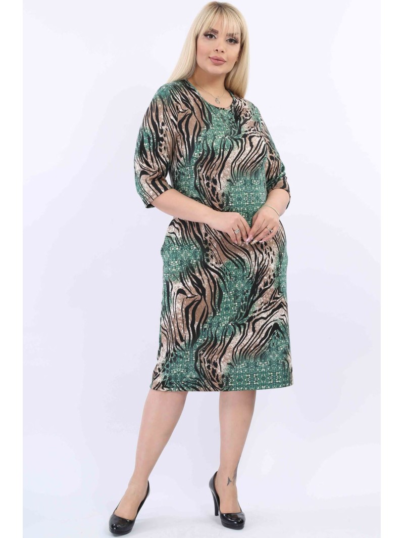 Žalia raštuota suknelė Žalia raštuota suknelė