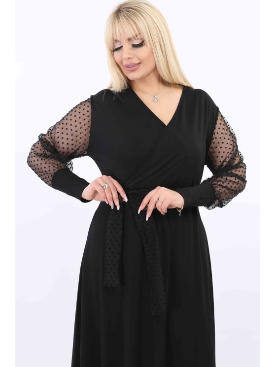 Platėjanti juoda suknelė 2