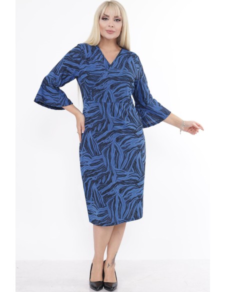 Sinise mustriga kleit