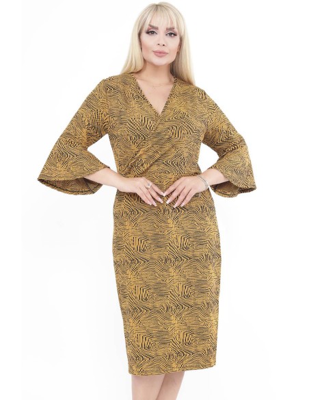 Täpiline kollane kleit