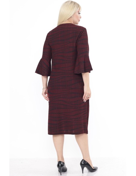 Kirev veinipunane kleit