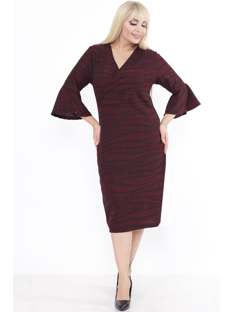 Пестрое бордовое платье Пестрое бордовое платье