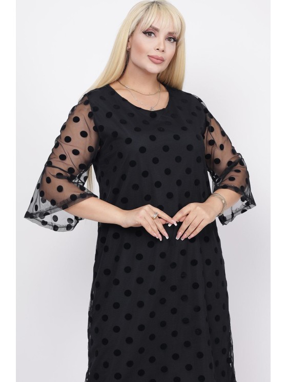 Melna kleita ar bumbiņām 2