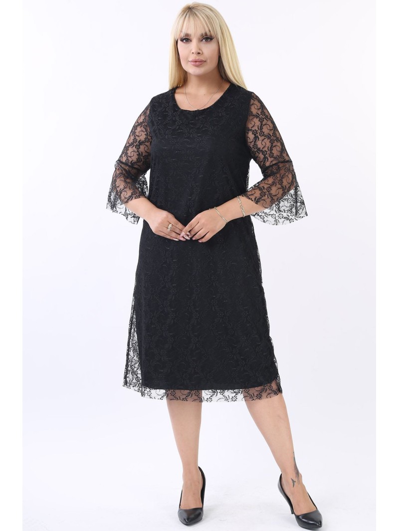 Черное платье с кружевом Черное платье с кружевом