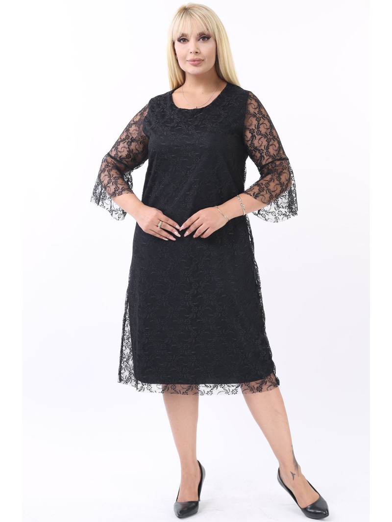 Черное платье с кружевом Черное платье с кружевом