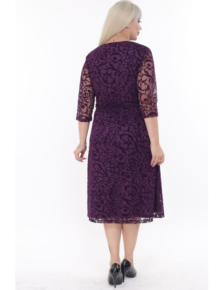 Элегантное фиолетовое платье