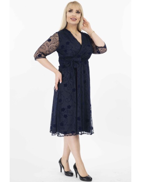 Eleganta tumši zila kleita