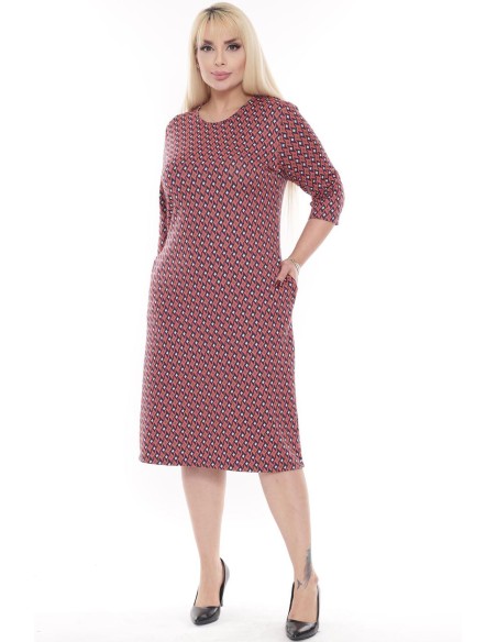 Mustriline kaunistustega kleit