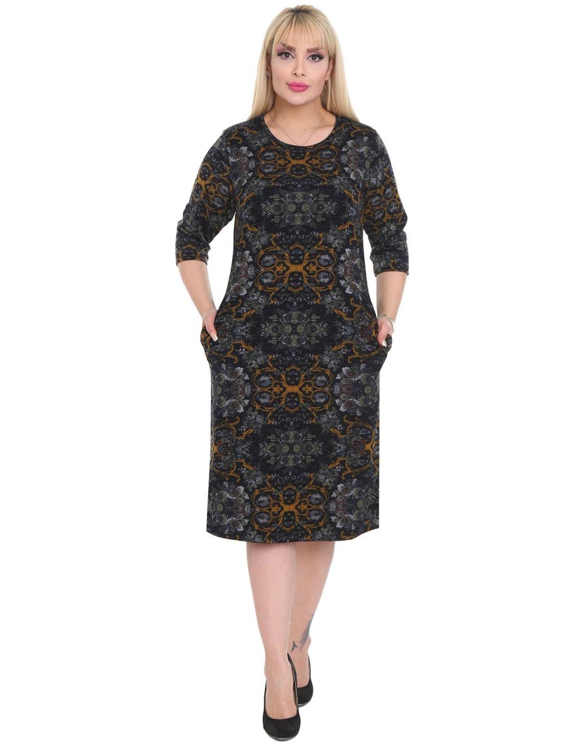 Tumša kleita ar rakstiem Tumša kleita ar rakstiem